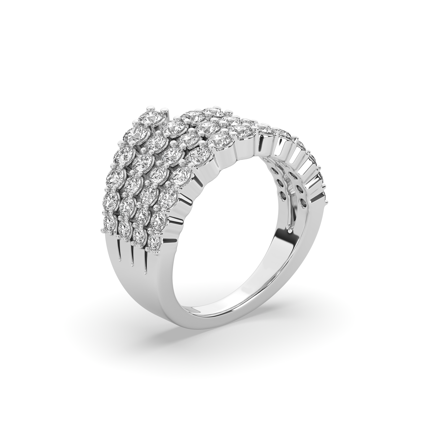 Fanned Diamond Statement Ring