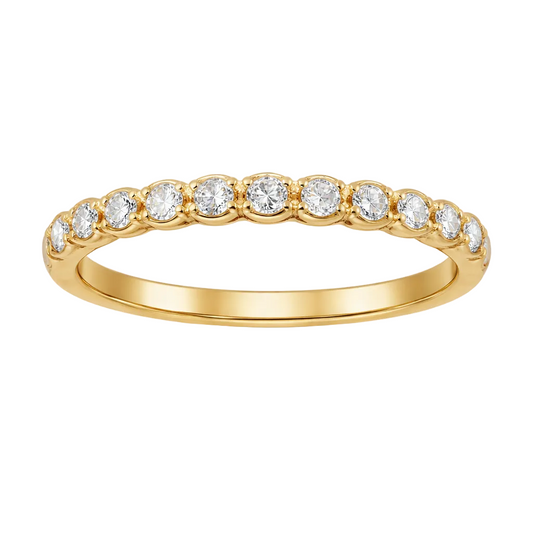 Diamond Bezel Half Band
