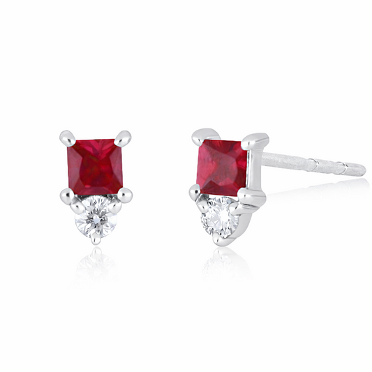 Birthstone Diamond Single Stud Earring