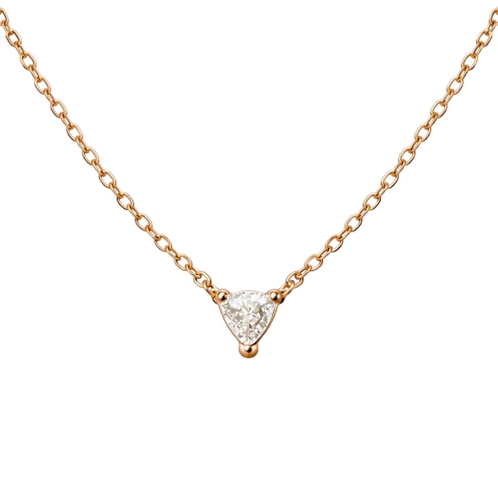 Trillion Cut Diamond Solitaire Necklace