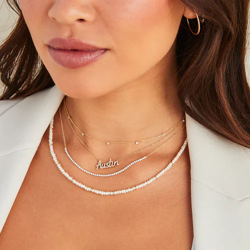 EF-Collection 7 Prong Set Diamond Necklace
