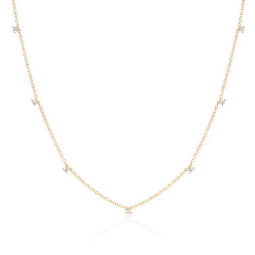 EF-Collection 7 Prong Set Diamond Necklace