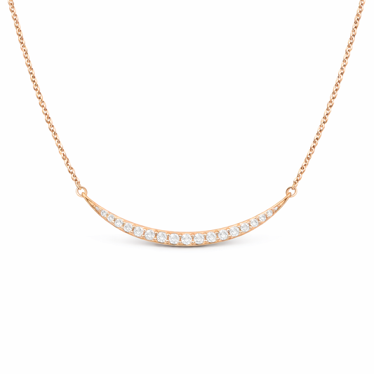 Diamond Curved Bar Necklace