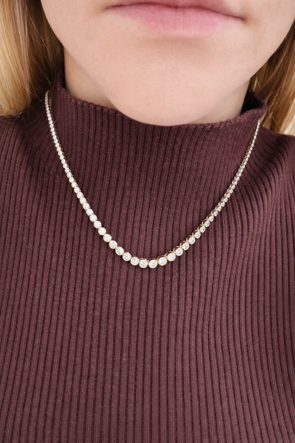 Diamond Graduated Tennis Necklace