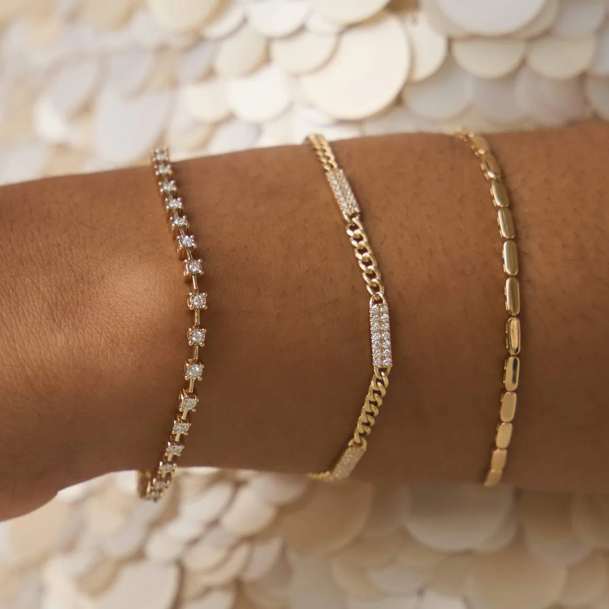 Sylvie Rose Cuban Chain Bar Bracelet
