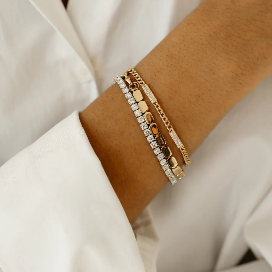 Sylvie Rose Cuban Chain Bar Bracelet