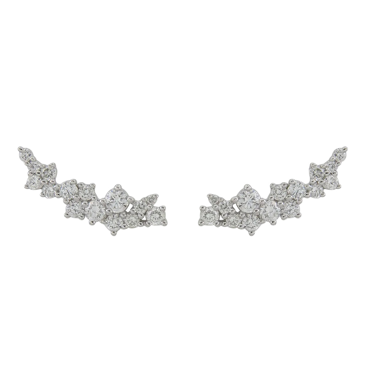 Cluster Diamond Crawler Earrings