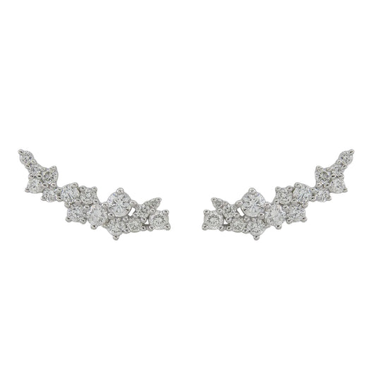 Cluster Diamond Crawler Earrings