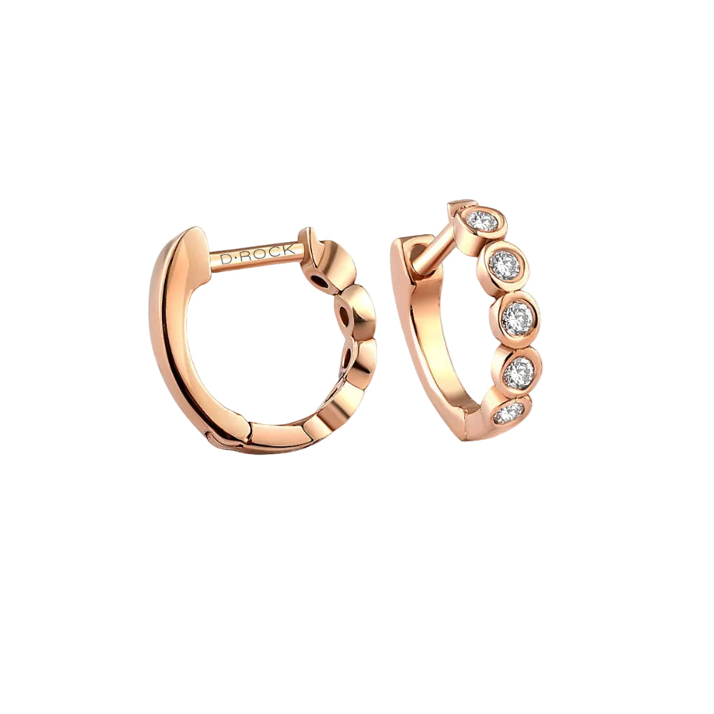 Diamond Bezel Mini Huggies