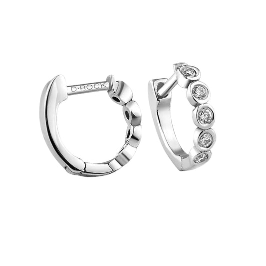 Diamond Bezel Mini Huggies
