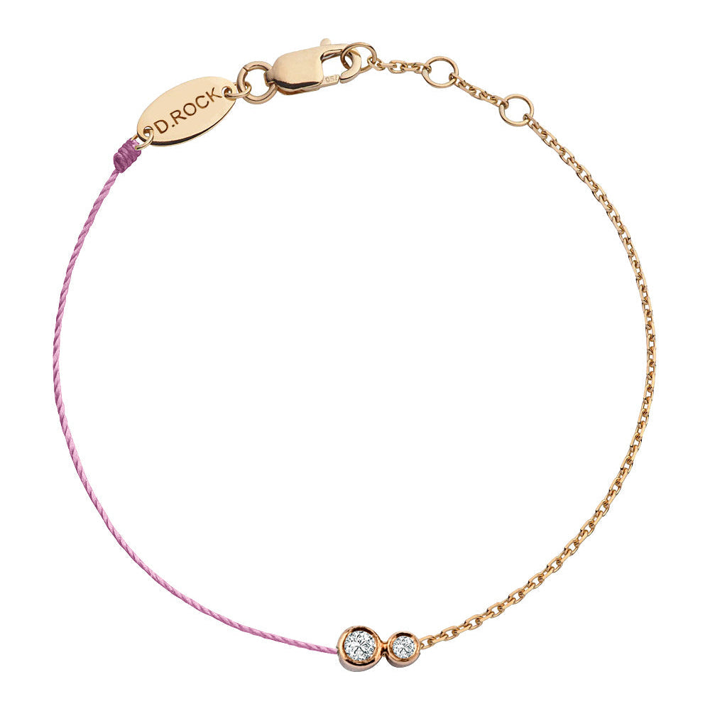 I Am Double Diamond Bezel Half Chain Bracelet