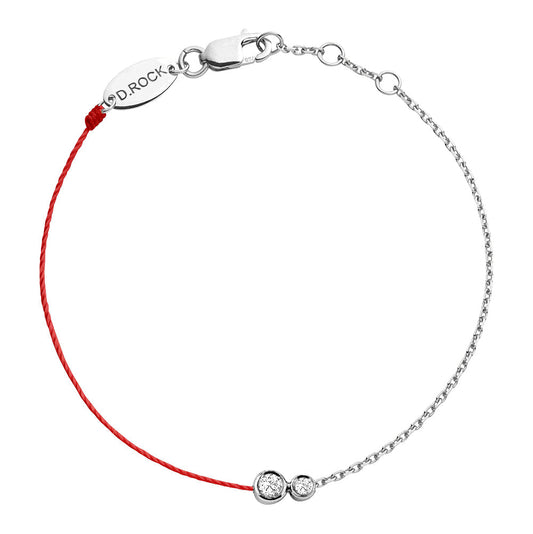 I Am Double Diamond Bezel Half Chain Bracelet