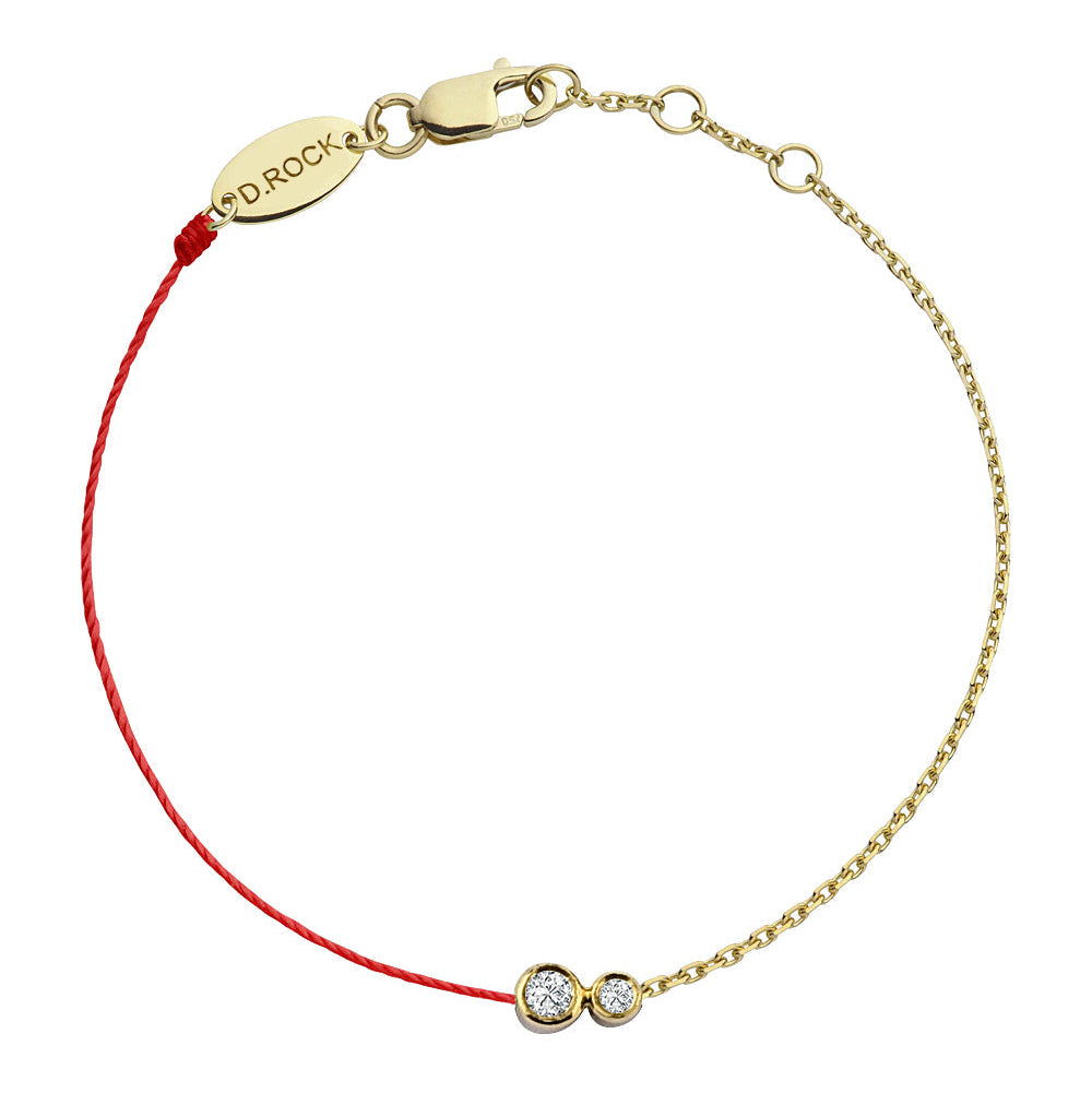 I Am Double Diamond Bezel Half Chain Bracelet