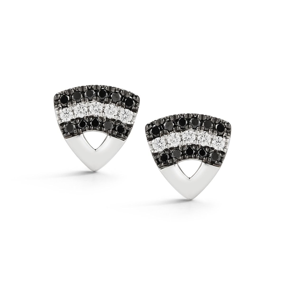 DRD Black and White Diamond Triangle Studs