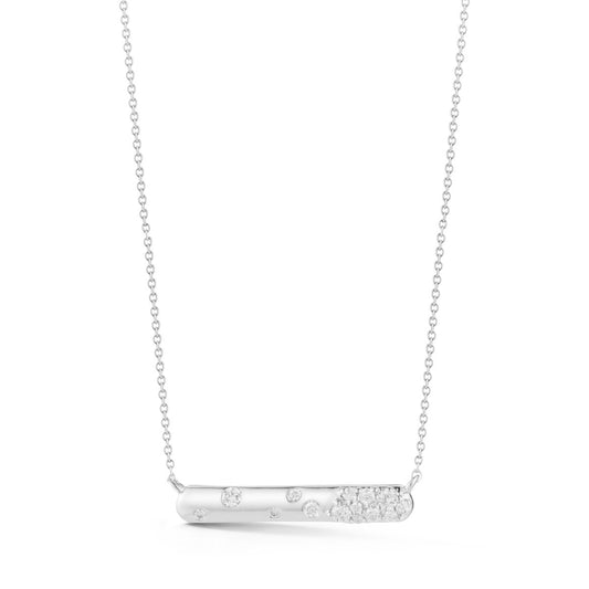 NECKLACE PALITO CON DIAMANTE ORO BLANCO42