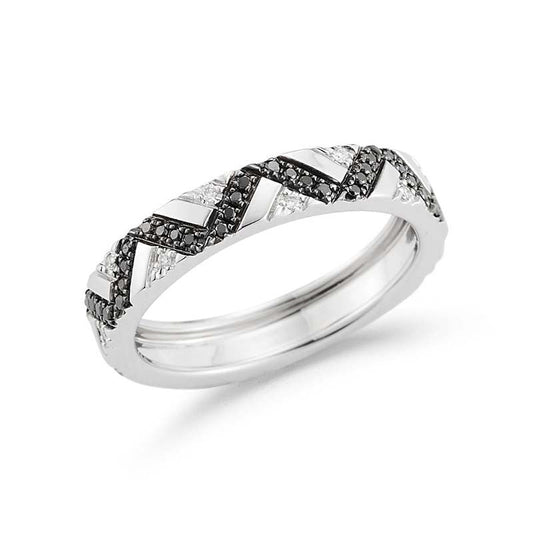 DRD Black & White Diamond Eternity Band
