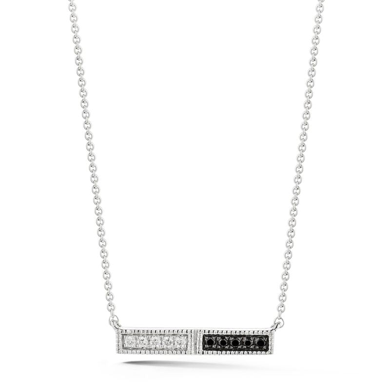 DRD Aria Selene Bar Black Diamond Necklace