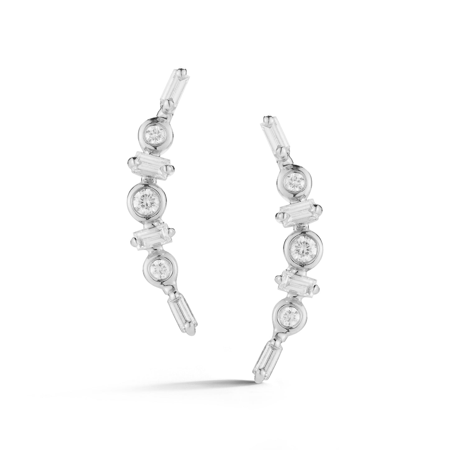 DRD Sadie Pearl Diamond Crawler Earrings
