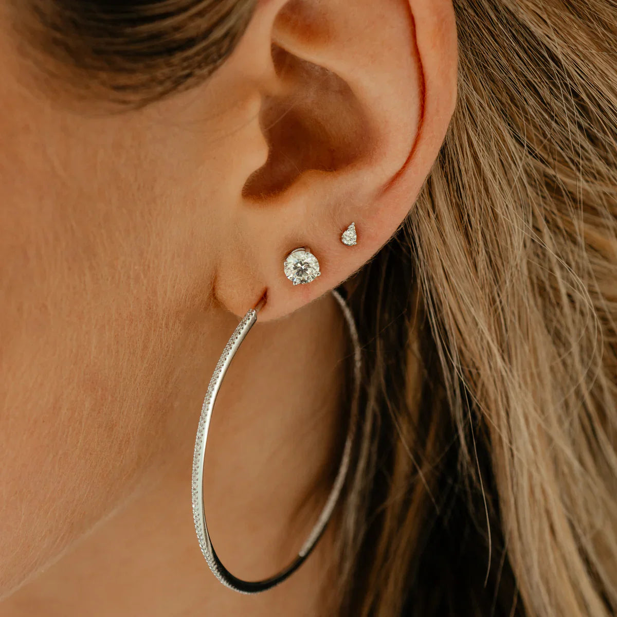 DRD Diamond Mini Teardrop Stud Earring