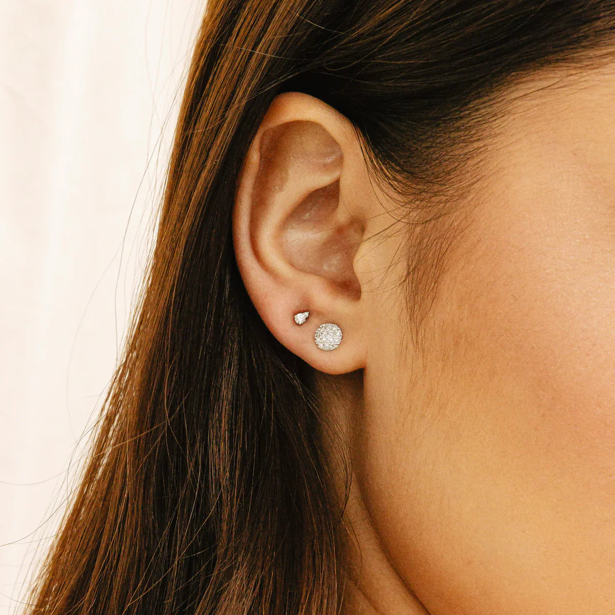 DRD Diamond Mini Teardrop Stud Earring