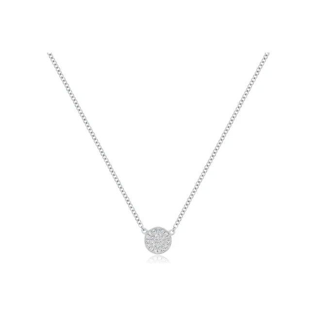 EF-Collection Diamond Mini Disc Necklace