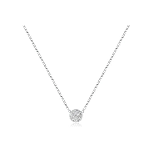 EF-Collection Diamond Mini Disc Necklace