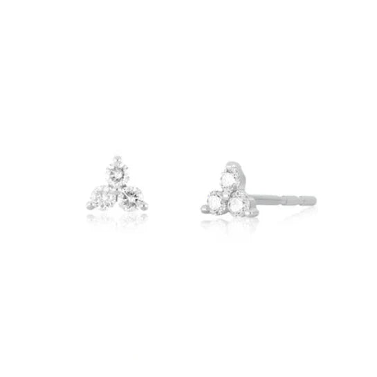EF-Collection Diamond Trio Stud Earring