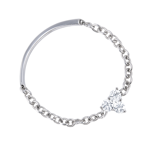 EF Collection Diamond Trio Chain Ring