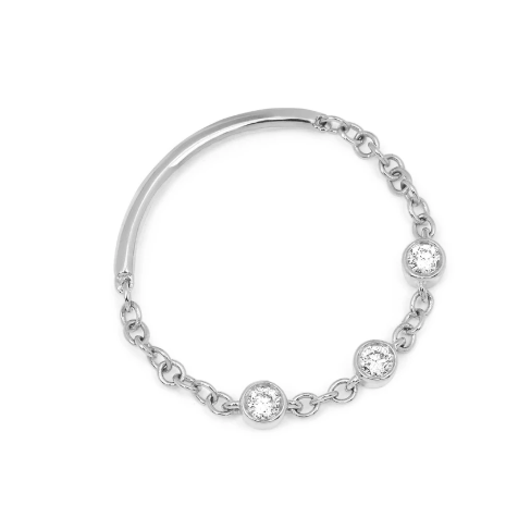 EF-Colllection Trio Bezel Chain Ring