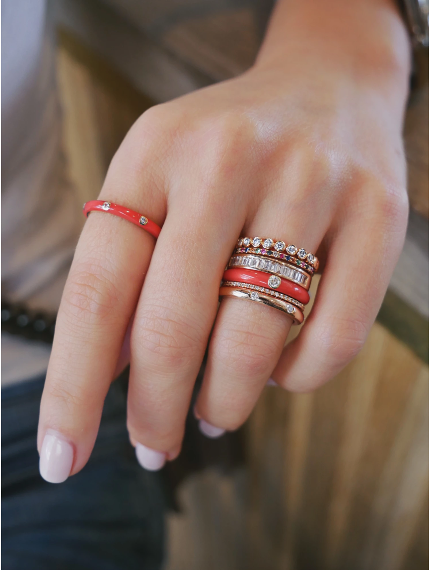 EF Collection 3 Diamond Stack Ring