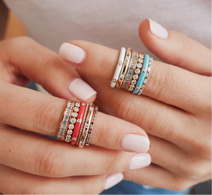 EF-Collection 5 Diamond Stackable Ring