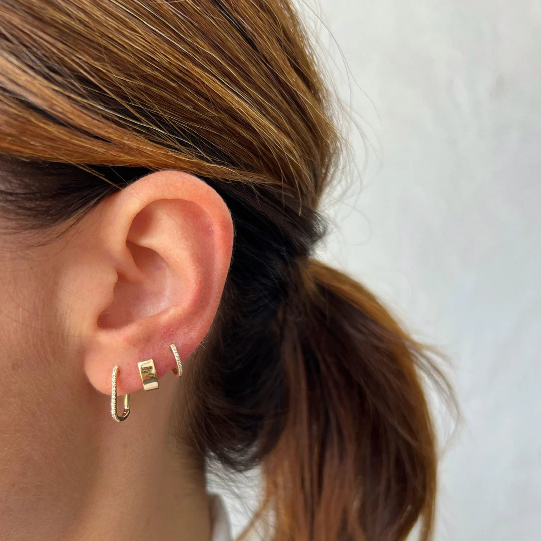 EF-Collection Gold Jumbo Huggie Earrings