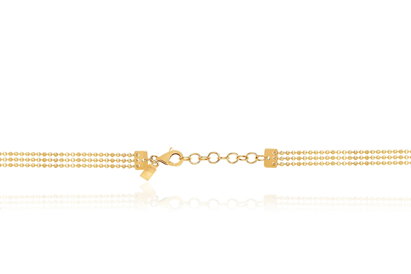 EF-Collection Hasson Triple Layered Chain Necklace