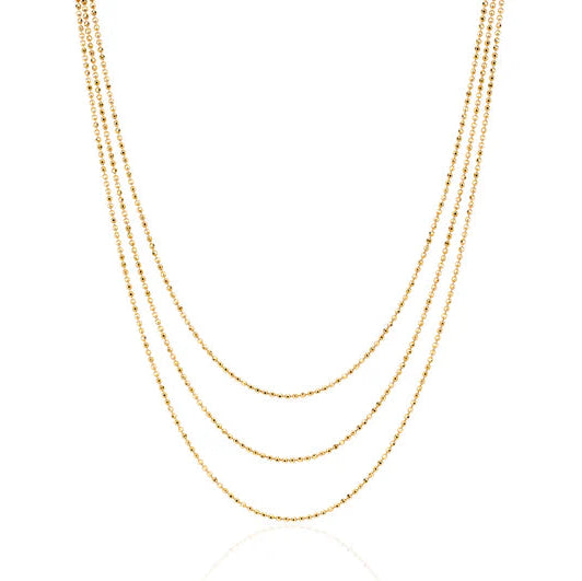 EF-Collection Hasson Triple Layered Chain Necklace