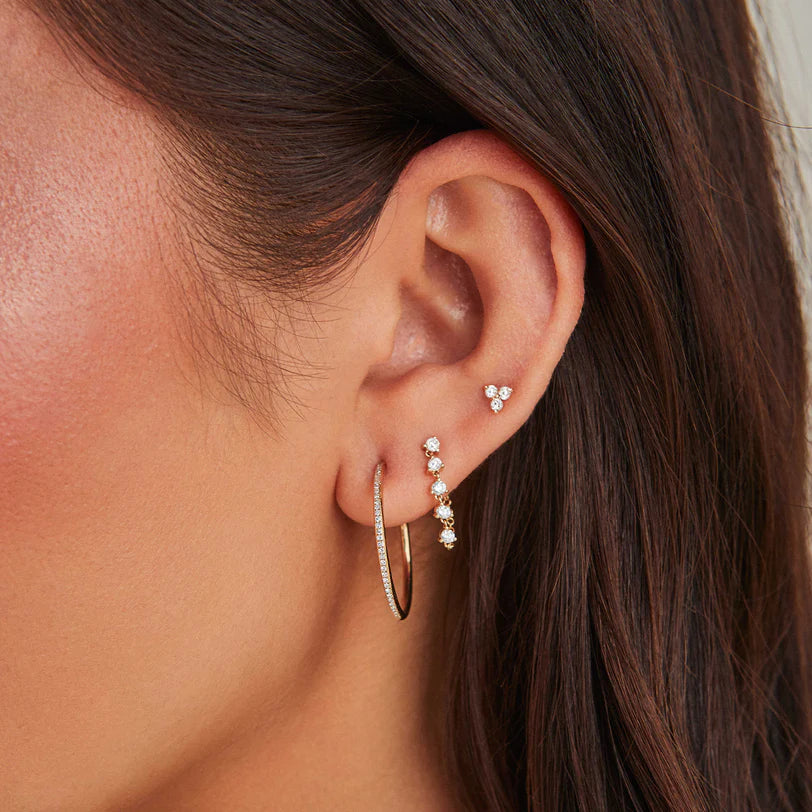 EF-Collection Diamond Essential Hoop Earrings