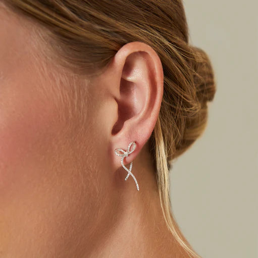 EF-Collection Diamond Bow Earrings