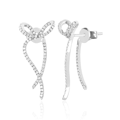 EF-Collection Diamond Bow Earrings