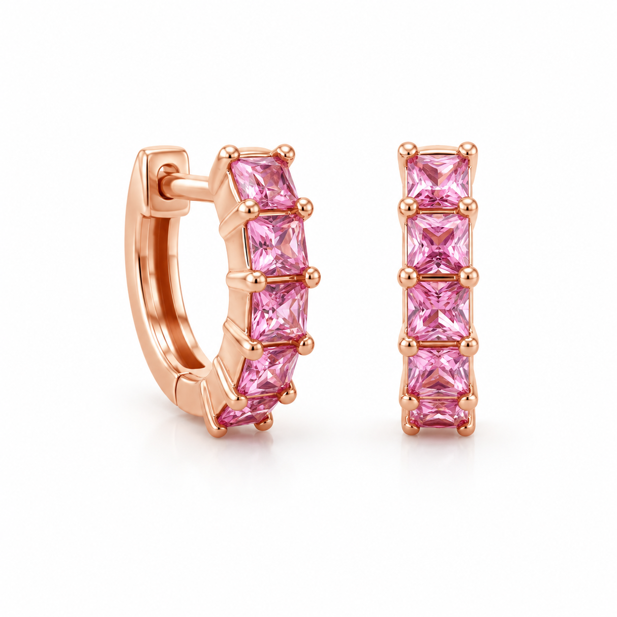 EF-Collection Pink Sapphire Huggies
