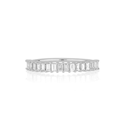 EF-Collection Prong Set Diamond Baguette Band Ring