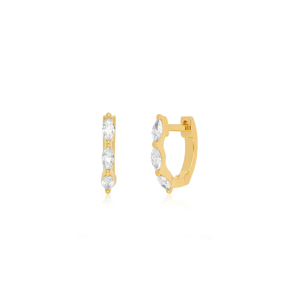 EF-Collection Marquise Diamond Mini Huggie