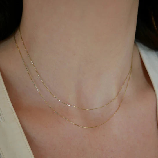 EF-Collection Double Strand Liquid Gold Necklace