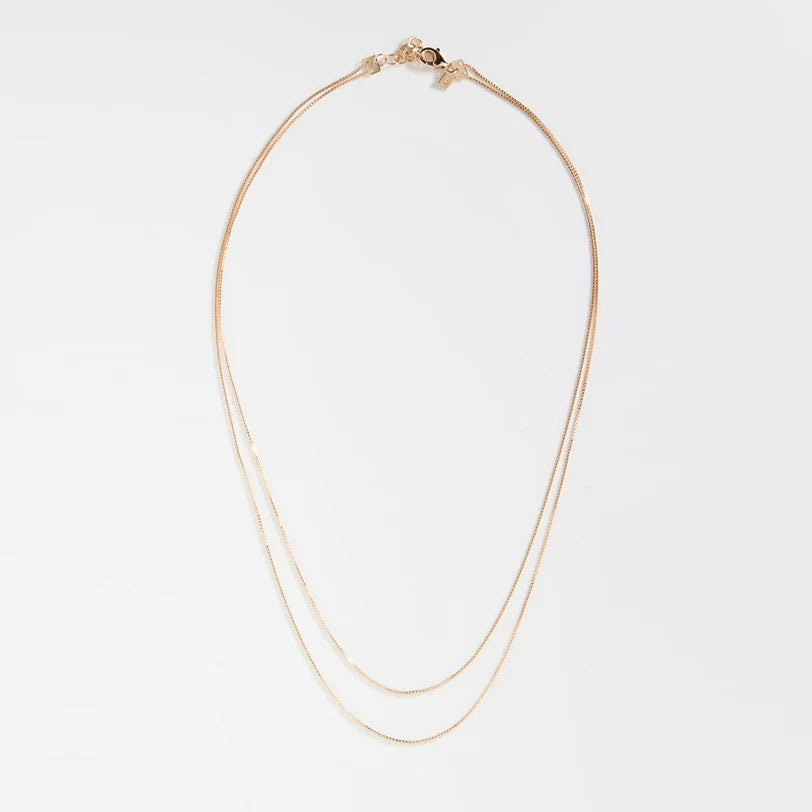EF-Collection Double Strand Liquid Gold Necklace