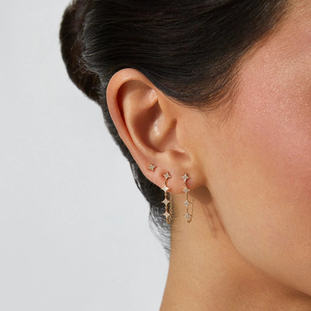 EF-Collection Diamond Sparkle Stud Earring