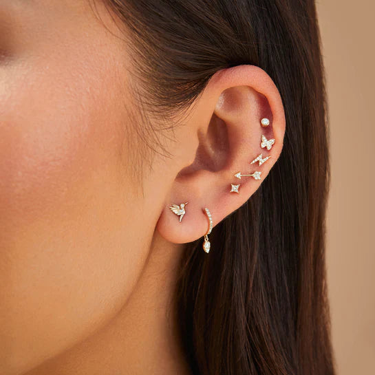 EF-Collection Diamond Sparkle Stud Earring