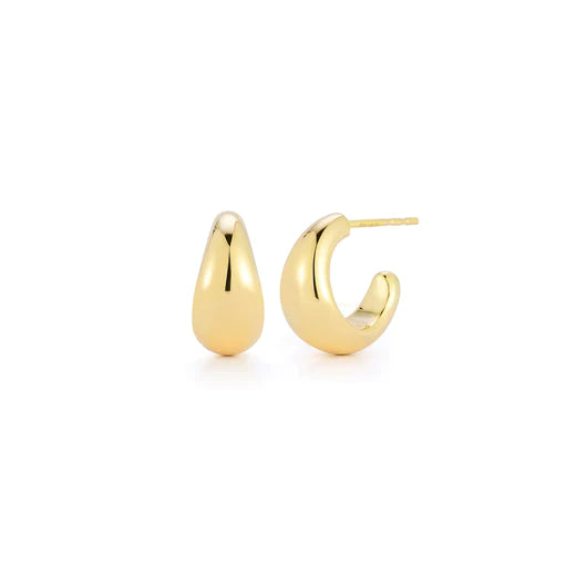 EF-Collection The Gold Jumbo Dome Huggie Earrings