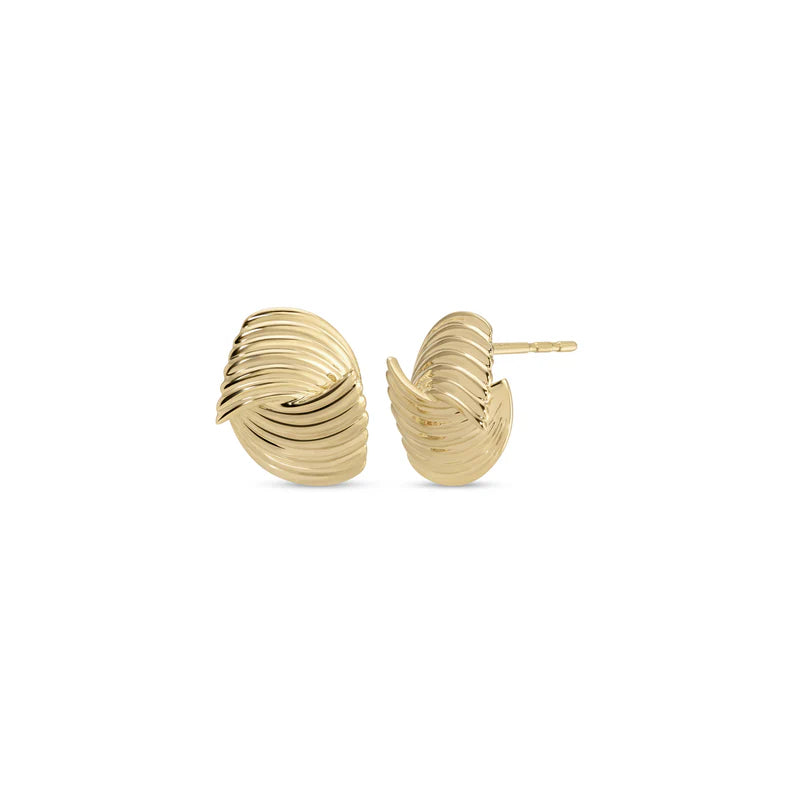 EF-Collection Gold Freya Stud Earrings