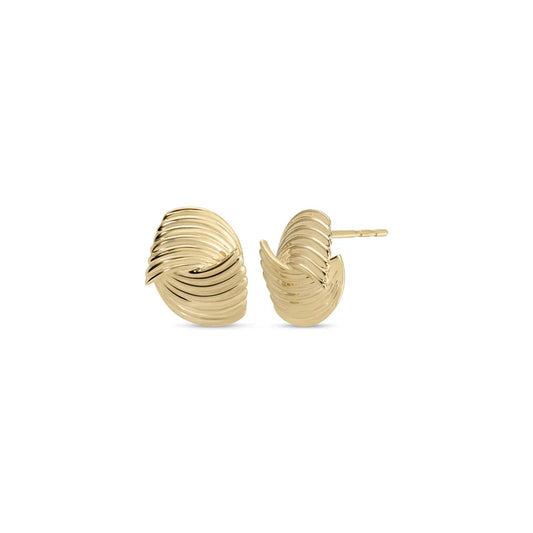 EF-Collection Gold Freya Stud Earrings