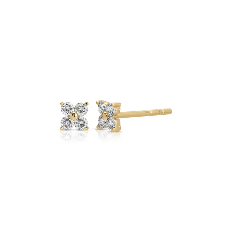 EF-Collection Diamond Fleur Stud Earring