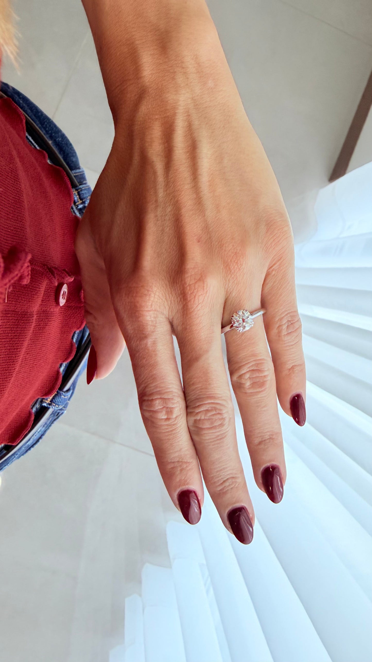 Alva Round Double Prong Solitaire Ring