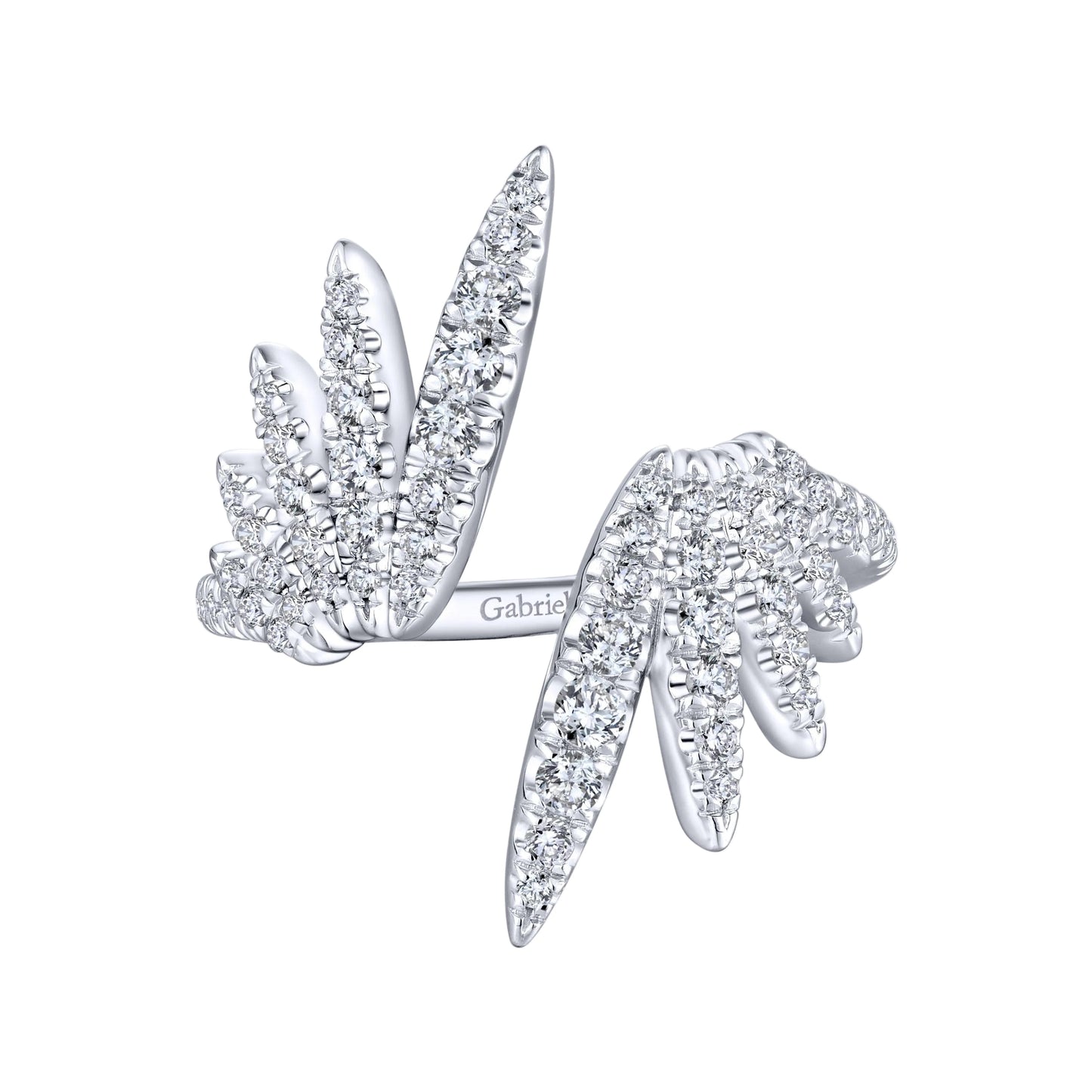 Diamond Double Angel Wing Wrap Ring
